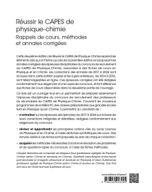 Réussir le CAPES de physique-chimie - Fiches de cours, méthodes et annales corrigées de 2017 à 2024 - 2e édition