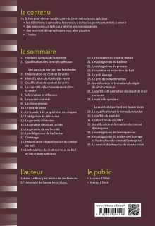 Fiches de Droit des contrats spéciaux - A jour au 1er juin 2024 - 3e édition