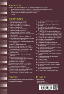 Fiches de Droit des entreprises en difficulté - A jour au 1er mai 2024 - 2e édition