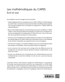Les mathématiques du CAPES - Écrit et oral - 2e édition