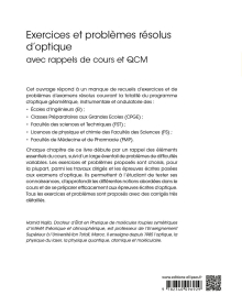Exercices et problèmes résolus d’optique - avec rappels de cours et QCM