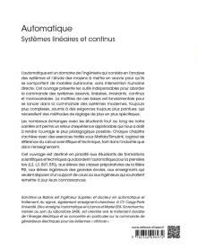 Automatique - Systèmes linéaires et continus