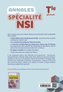 Annales Spécialité NSI. Terminale générale