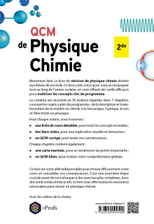 QCM de Physique-Chimie Seconde - Avec résumé de cours et cartes mentales