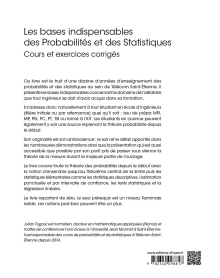 Les bases indispensables des Probabilités et des Statistiques - Cours et exercices corrigés