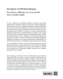 Analyse mathématique - Fonctions définies sur une partie de la droite réelle - 2e édition
