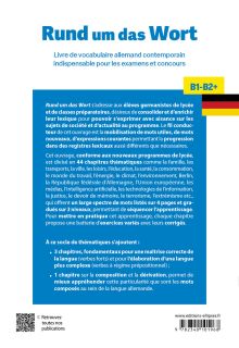 Rund um das Wort B1-B2+ - Le vocabulaire allemand contemporain indispensable pour les examens et les concours (classé par thèmes et par niveaux ; avec exercices corrigés)