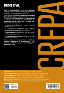 Droit civil - CRFPA 2025 - A jour au 15 décembre 2024