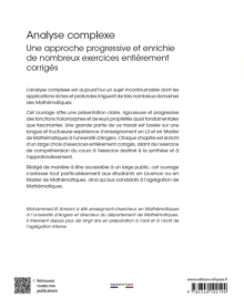 Analyse complexe - Une approche progressive et enrichie de nombreux exercices entièrement corrigés