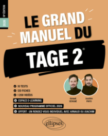 Le Grand Manuel du TAGE 2 - 10 tests blancs + 120 fiches de cours + 1200 vidéos - 10e édition - édition 2026