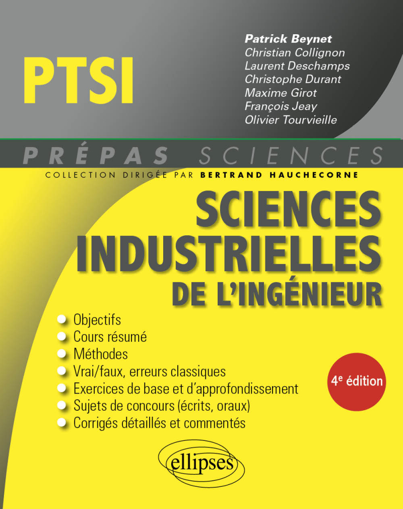Sciences industrielles de l'ingénieur PTSI - 4e édition