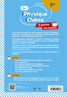 Spé Physique-Chimie. Première - Devenir incollable en devoirs sur table
