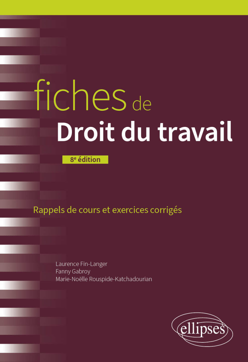 Fiches de Droit du travail - 8e édition