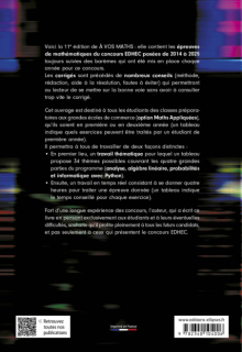 À vos maths ! 12 ans de sujets corrigés posés au concours EDHEC de 2014 à 2025 - ECG Maths appliquées - 11e édition