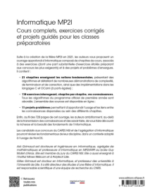 Informatique MP2I - Cours complets, exercices corrigés et projets guidés pour les classes préparatoires