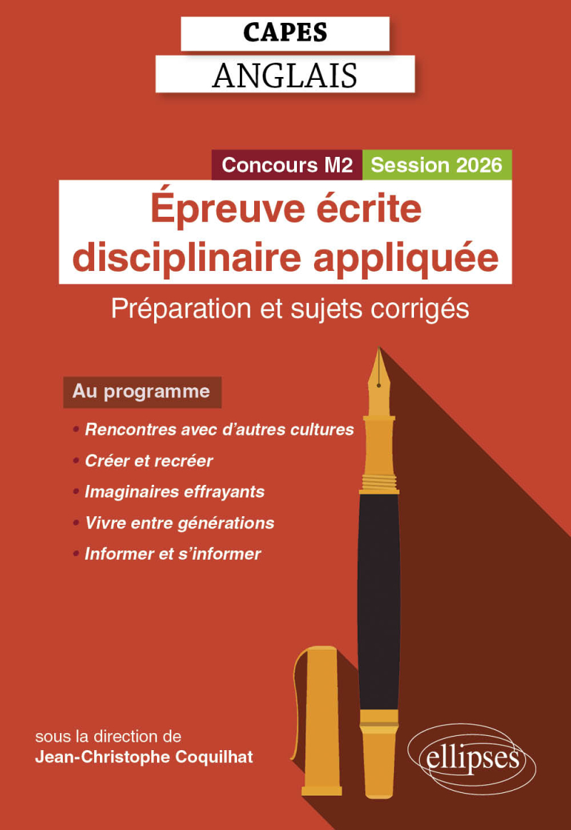 CAPES Anglais 2026 - Épreuve écrite disciplinaire appliquée - Préparation et sujets corrigés