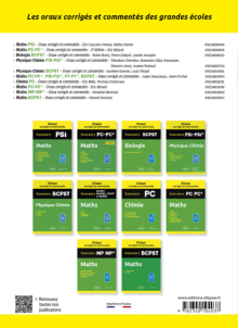 Oraux corrigés et commentés de Mathématiques - PC, PSI, PT, BCPST - 2e édition