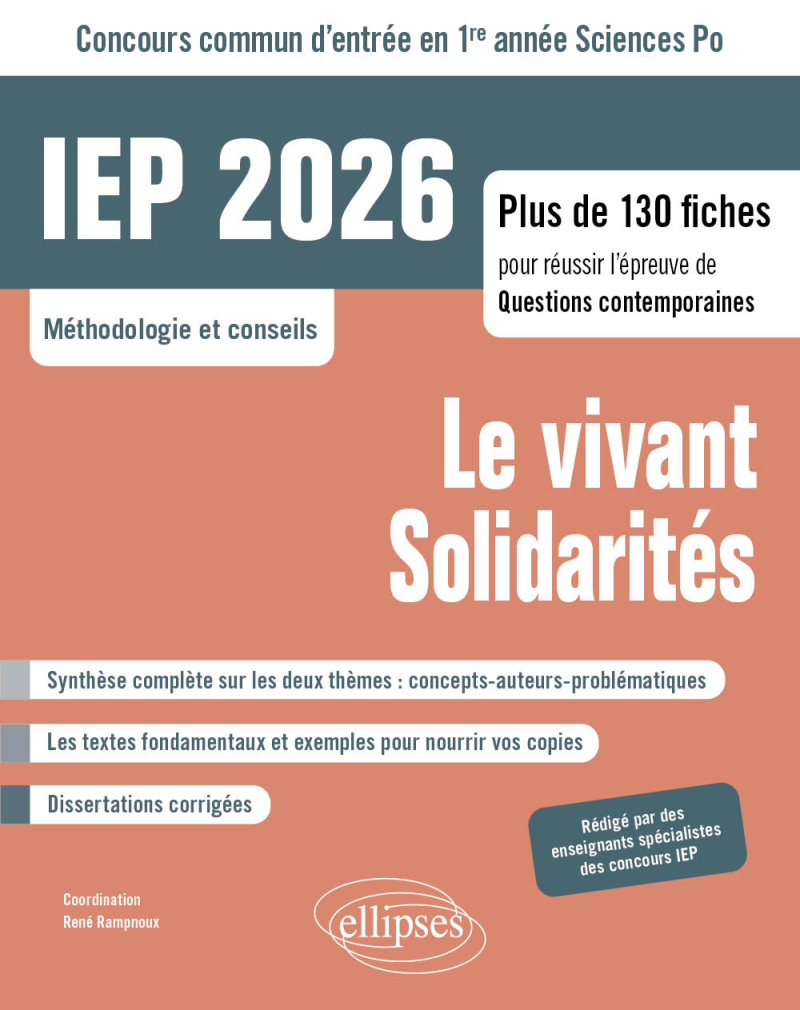 CONCOURS COMMUN IEP 2026 - Le vivant - Solidarités - édition 2026