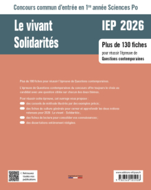 CONCOURS COMMUN IEP 2026 - Le vivant - Solidarités - édition 2026