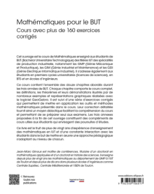 Mathématiques pour le BUT - Cours avec plus de 160 exercices corrigés