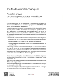 Toutes les mathématiques - MPSI, MP2I, PCSI, PTSI et TSI - 4e édition