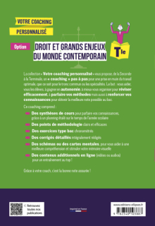 Terminale. Option Droit et grands enjeux du monde contemporain - Votre coaching personnalisé