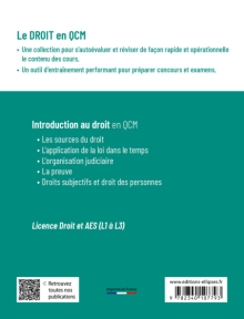 L’introduction au droit en QCM - 5e édition