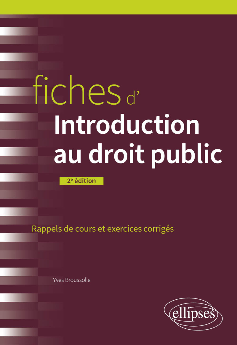 Fiches d'introduction au droit public - 2e édition
