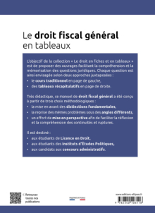 Le droit fiscal général en tableaux - 3e édition