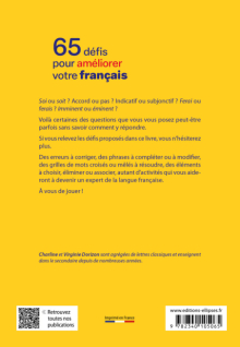 65 défis pour améliorer votre français - Orthographe, conjugaison, grammaire, vocabulaire