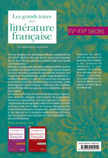 Les grands textes de la littérature française. XVe-XVIe siècles - Une anthologie commentée