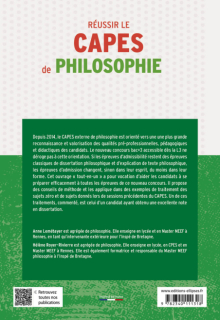 Réussir le CAPES de Philosophie - Tout-en-un sur les épreuves du nouveau CAPES