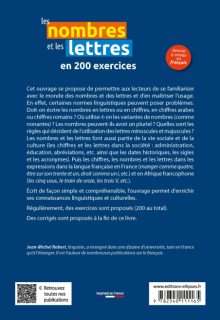 Les nombres et les lettres en 200 exercices - Remise à niveau en français